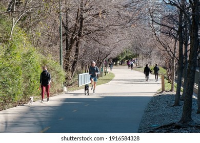 Dallas, Texas  USA - February 7, 2021: Katy Trail