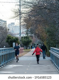 Dallas, Texas  USA - February 7, 2021: Katy Trail