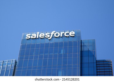 Dallas, Texas, USA - March 20, 2022: Salesforce office building in Dallas, Texas, USA. Salesforce, Inc. is an American cloud-based software company.  
