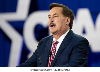 Dallas, TX - August 5, 2022: Political Activist Mike Lindell Speaks During CPAC Texas 2022 Conference At Hilton Anatole