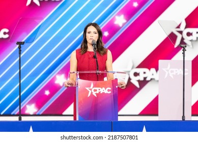 Dallas, TX - August 6, 2022: Republican Candidate For Governor Of Michigan Tudor Dixon Speaks During CPAC Texas 2022 Conference At Hilton Anatole