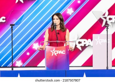 Dallas, TX - August 6, 2022: Republican Candidate For Governor Of Michigan Tudor Dixon Speaks During CPAC Texas 2022 Conference At Hilton Anatole