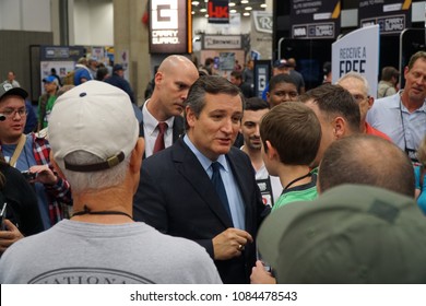 Dallas, TX \ USA – 5/4/2018: Senator Ted Cruz Of Texas Meets And Greets Visitors At The NRA 147th Annual Meeting Held At The Kay Bailey Hutchison Convention Center.