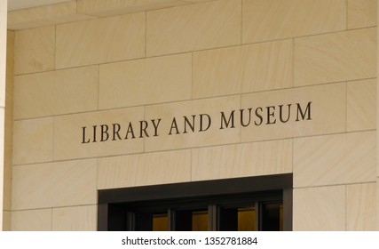 Dallas, TX / USA - March 28 2019: George Bush Presidential Library At SMU In Dallas Texas