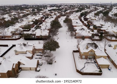 Dallas Winter Storm Drone Image