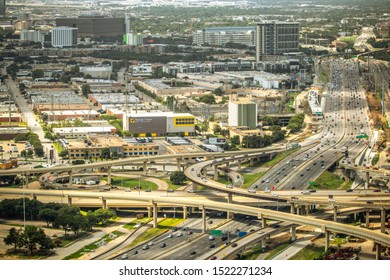 Dallas,Texas, USA-06 July 2019 : The High Five Interchange Is One Of The First Five-level Stack Interchanges Built In Dallas, Texas