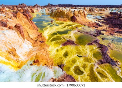 Dallol, in the Danakil Depression, ethiopia, is one of the most harsh and hot place on earth.