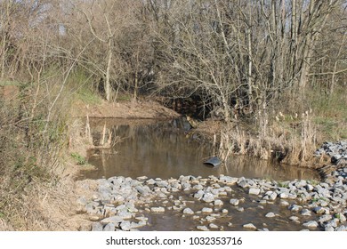 Dalton, GA USA 2/22/2018. Nice Little River At Lakeshore Dog Park