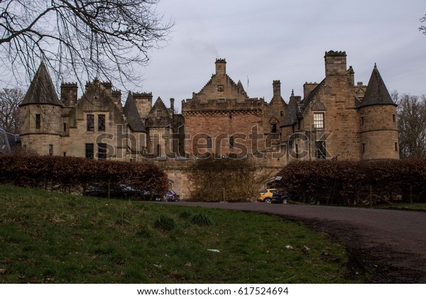 Dalzell House, At its core is a 15th-century\
tower house, with extensive additions built during the 17th and\
19th centuries. In the 1980s the house was restored and divided as\
eighteen apartments.