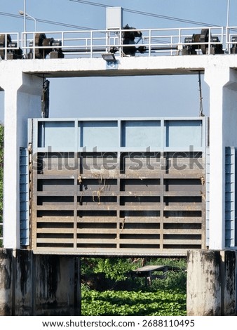 dam gate over the river