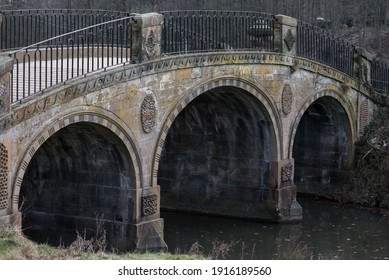 Dam Head Bridge At Bretton Hall, West Bretton, United Kingdom. 