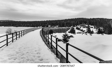 Dam on Cerna Nisa in winter time - Shutterstock ID 2089787647