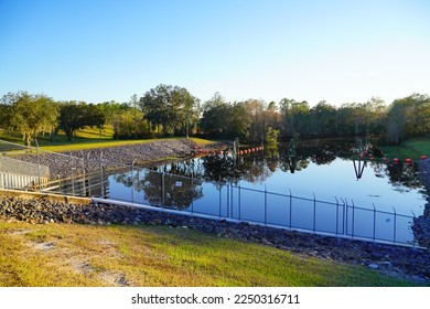 A dam on Hillsborough river to regulate water - Shutterstock ID 2250316711