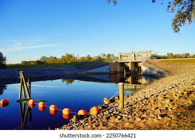A dam on Hillsborough river to regulate water - Shutterstock ID 2250766421