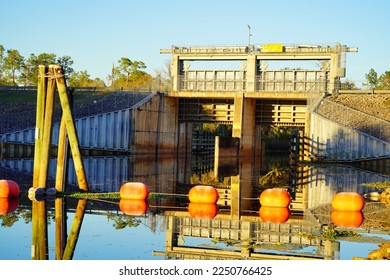A dam on Hillsborough river to regulate water - Shutterstock ID 2250766425