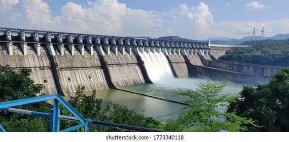 The dam on the holy Narmada River, SARDAR SAROVAR DAM. This huge dam serves as power generator for mainly 3 Indian states i.e GUJARAT, MADHYA PRADESH, MAHARASHTRA.  - Shutterstock ID 1773340118