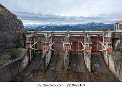 Dam on like Colbun in Chile. Aerial view drone photography. - Powered by Shutterstock