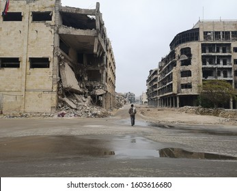 The Damage Of Aleppo In The Syrian Civil War