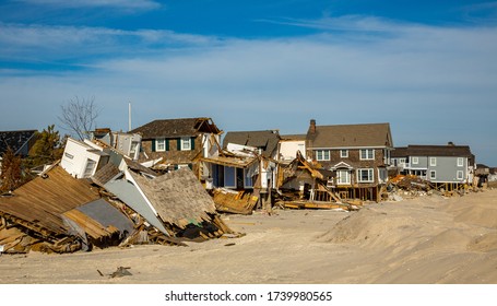 Damage To Beach Homes On The New Jersey Shore In The Aftermath Of Hurrican Sandy