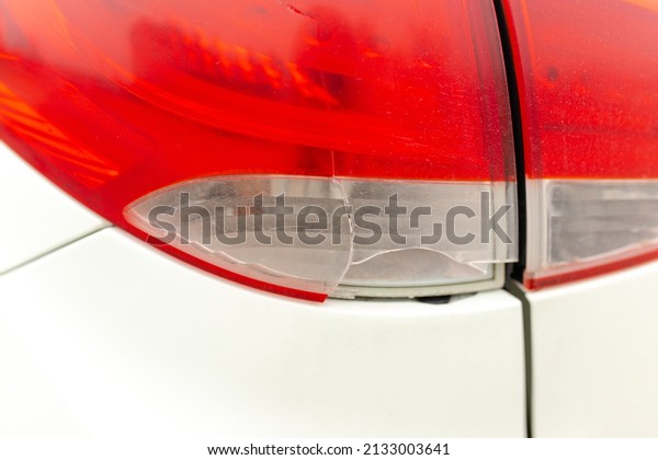 Damage to the taillight of the car, accident.
Car insurance, background,
close-up.