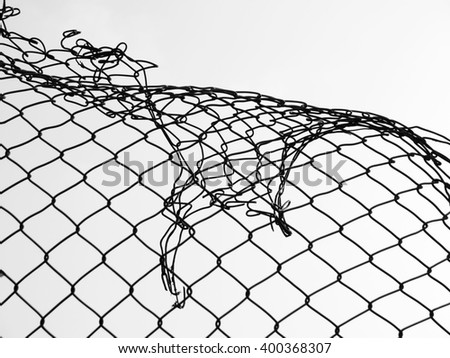 damage wire mesh