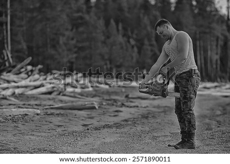 damage wrong start crazy lumberjack with chainsaw