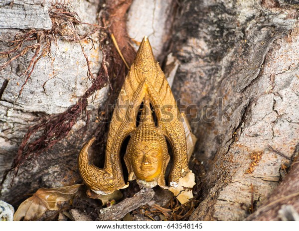 Damaged Ancient Golden Buddha Statue Close Stock Photo Edit Now