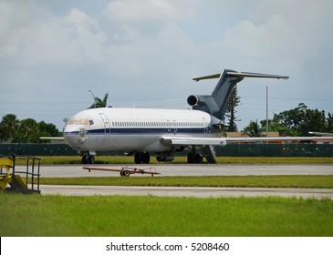 Damaged Boeing 727 Jetliner