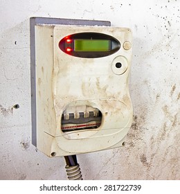 Damaged Italian Digital Electricity Meter