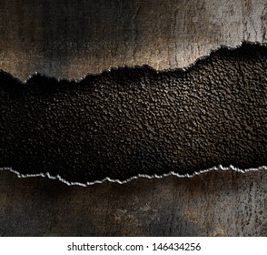 Damaged Metal Torn Edges Background