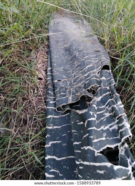 Damaged of nylon
trough used for along
time