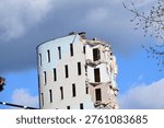 damaged old building with a missing side