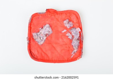 Damaged Pot Holder Isolated On A White Background