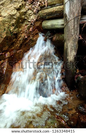Damaged river dyke