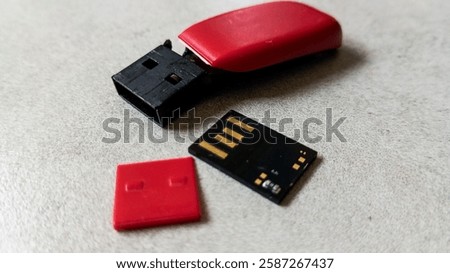 Damaged USB Drive, a Broken Data Storage Device