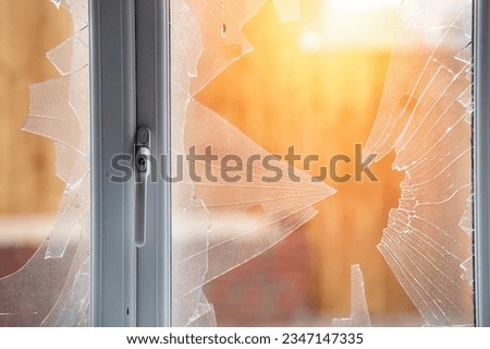 Damaged window in new build house