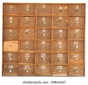 Damaged wood Drawer old  elevation show