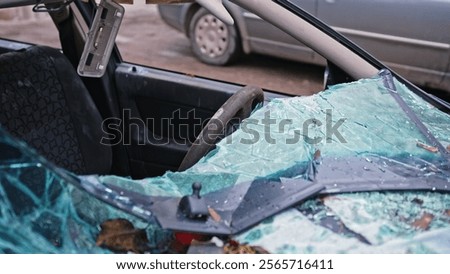 Similar – Image, Stock Photo Car wreck dashboard