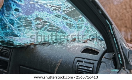 Similar – Image, Stock Photo Car wreck dashboard