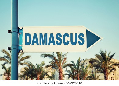 Damascus Road Sign