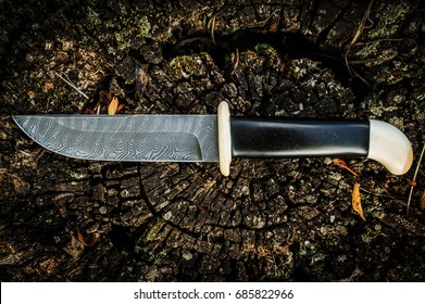Damascus steel knife.