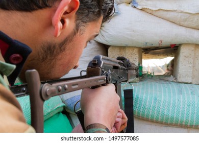 Damascus, Syria, 02-15-2016: Syrian Arab Army Soldiers, Syria