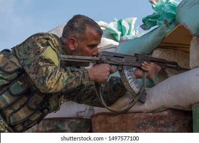 Damascus, Syria, 02-15-2016: Syrian Arab Army Soldiers, Syria