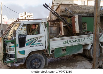 Damascus, Syria, 02-15-2016: Syrian Arab Army In Doumna, Damascus, Syria