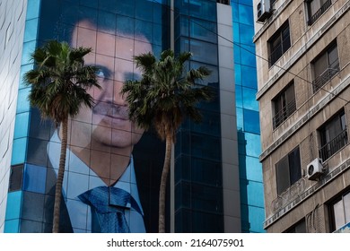 Damascus, Syria -May, 2022: Portrait image of Bashar al-Assad, President of Syria