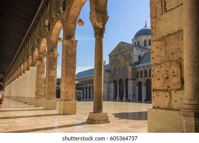 Damascus,Syria October/30/2012 11:23 AM: Omayyad mosque also known as the Great Mosque of Damascus one of the largest and oldest mosques in the world.