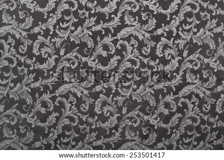 Damask, black pattern texture background
