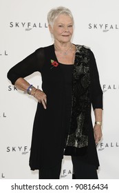 Dame Judi Dench At The Phoptocall To Announce The Start Or Production Of The New James Bond Film 'SKYFALL', At Massimo's Restaurant, London. 03/11/2011 Picture By: Steve Vas / Featureflash