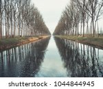 Damme, Belgium. Beautiful riverscape in village at daytime. 