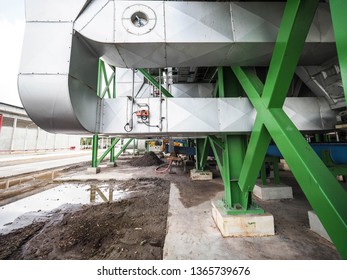 Damper Of Air Inlet Of Boiler In Biomass Power Plant.